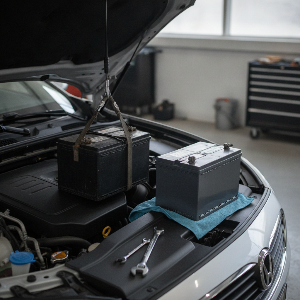 Car Battery Replacement - no people or no text
